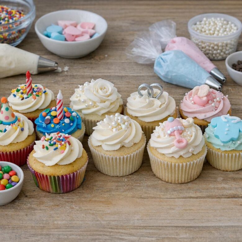 How to Decorate Cupcakes for Birthdays, Weddings, and Baby Showers